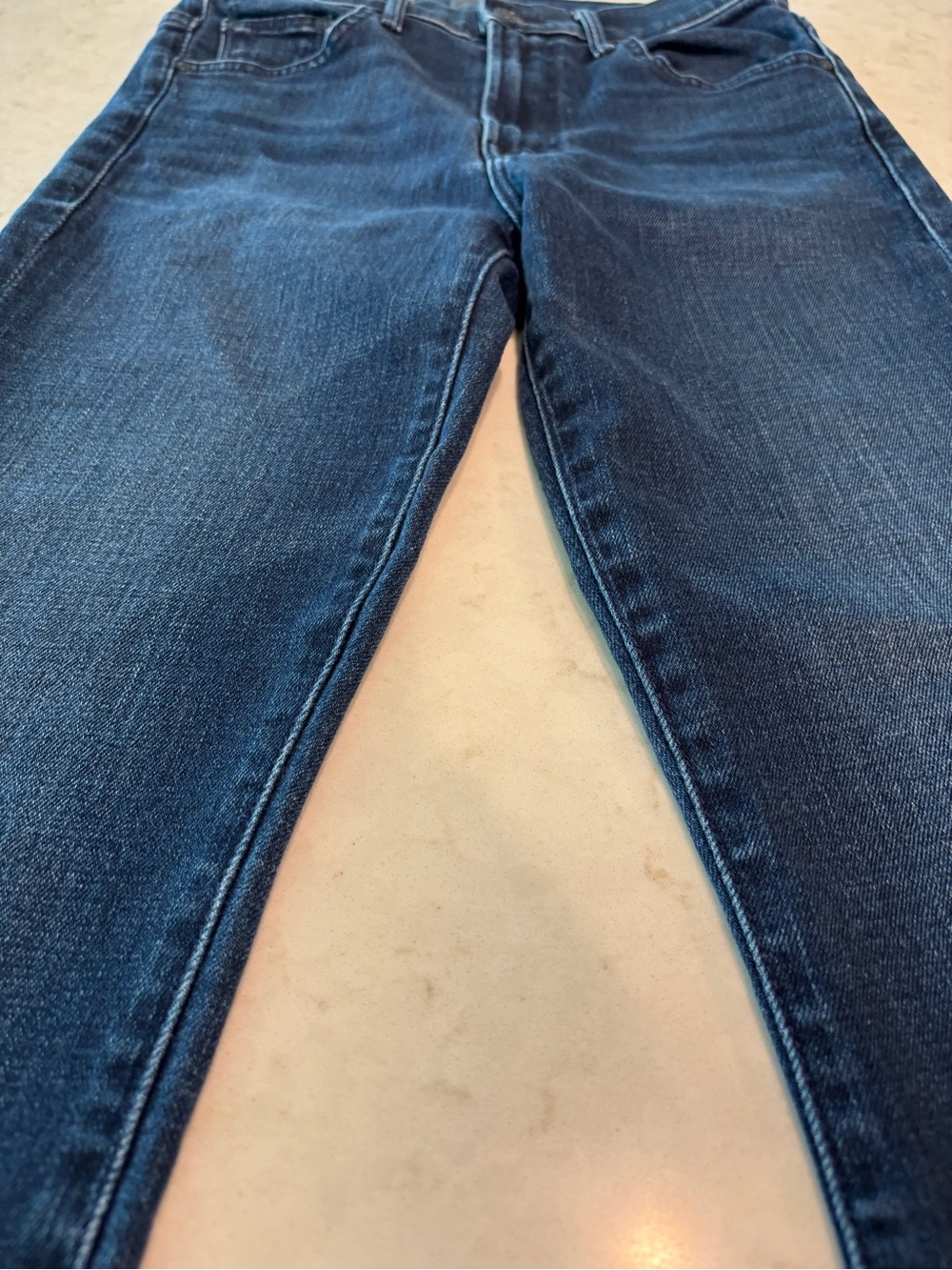 Mother Dark Wash Straight Leg Jeans with Frayed Hem like new size 26 - Picture 3 of 11